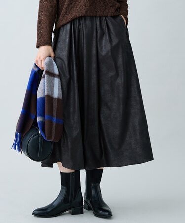 レザーライクスカート
