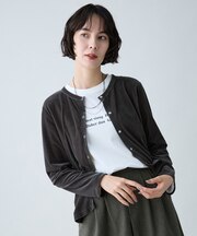 シアーベロアカーディガン