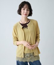 シアーベロアカーディガン