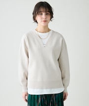 デイリーVネックニット