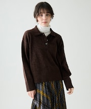 【WEB&一部店舗限定】モールポロカラーニット