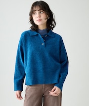 【WEB＆一部店舗限定】モールポロカラーニット