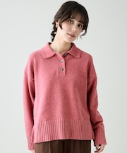 【WEB＆一部店舗限定】モールポロカラーニット
