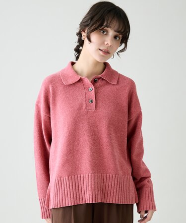 【WEB＆一部店舗限定】モールポロカラーニット