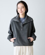 フリーススタンドプルオーバー