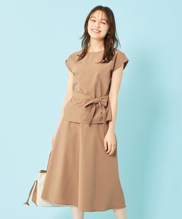 【美人百花9月号掲載】2SET ミニストライプセットアップ ワンピース