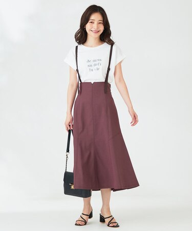 【洗える】カラーMIXシャンブレー スカート