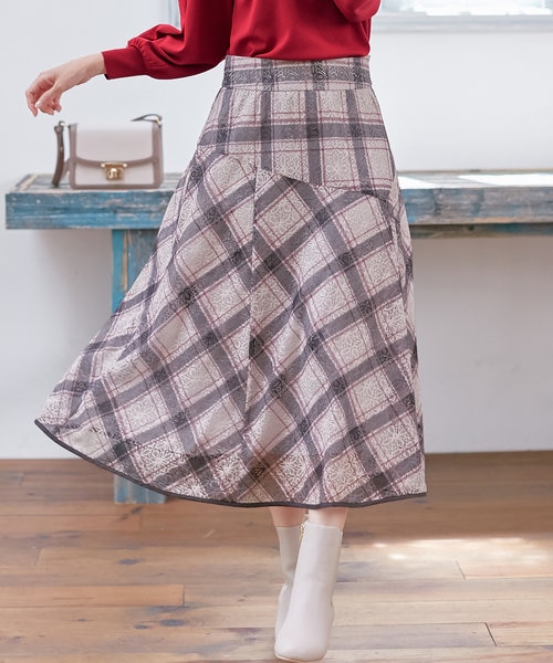 【新品】&エルシー　チェックスカート LBC（エルビーシー） スカート チェックIラインスカート : ZOZOTOWN