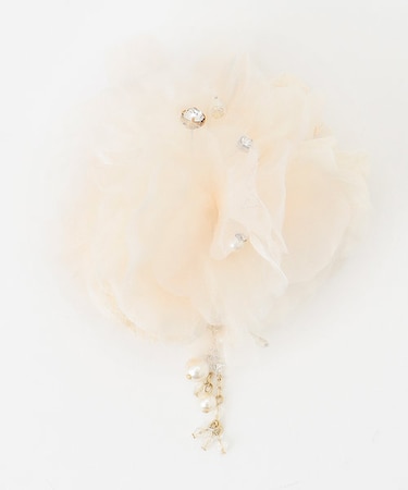 【チャーム付き】レースミックス コサージュ