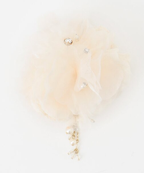 【チャーム付き】レースミックス コサージュ