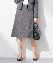 【セットアップ対応】リップルボーダー フレア スカート