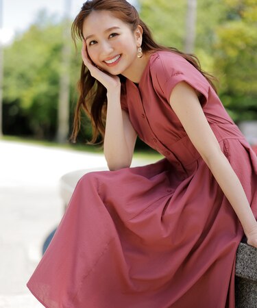 【撥水・UVカット・速乾】ハイウエスト ワンピース