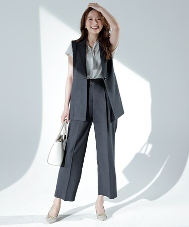 【セットアップ可】ドライタッチクール ワイドパンツ