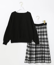 【2SET】ニットスカート セットアップ