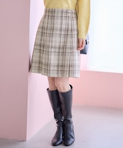 ファジーチェック ミニスカート