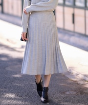 【セットアップ対応】スフレケーブルニット スカート