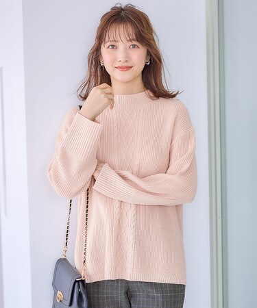 【洗える】スフレアランパターン ニット