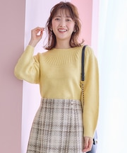 【洗える】ソフトタッチ求心 ニット