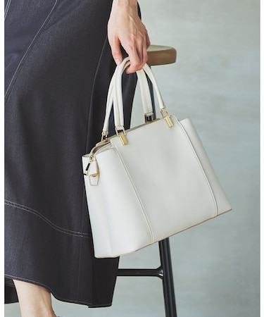 【2WAY】ノーブルミディトート バッグ