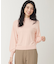 【洗える】カシミヤブレンドパフ袖 ニット