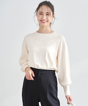 【洗える】フロントライン ニット