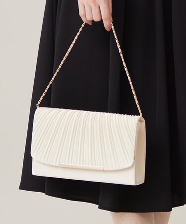 【2WAY】ギャザープリーツパーティ バッグ