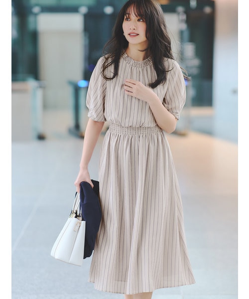 洗える】サッカーストライプ ワンピース｜エニィスィスの通販｜&mall