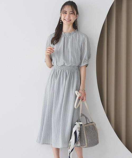 洗える】サッカーストライプ ワンピース｜エニィスィスの通販｜&mall