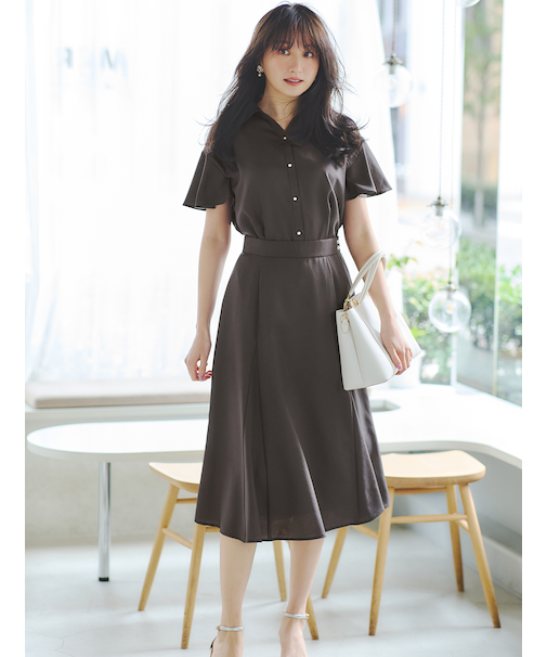 【速乾・接触冷感】スムージーポリエステル フレアスカート