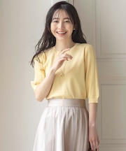 【接触冷感 ・UVケア】シアースリーブ ニット