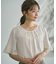 【洗える】ラッフルフレアビジュー ブラウス
