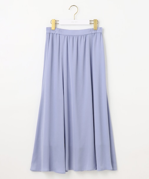 【撥水】サテンナローフレア スカート