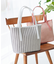 ストライプカラー かごバッグ