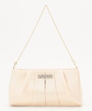 【2WAY】ビジュー調タック パーティバッグ