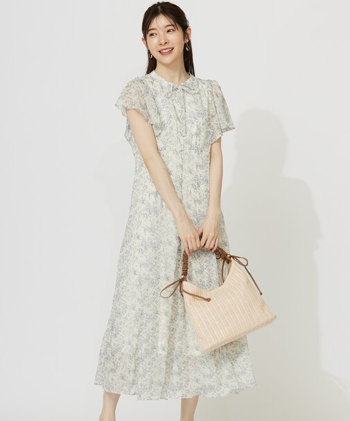 【洗える】ミニフラワープリント ワンピース