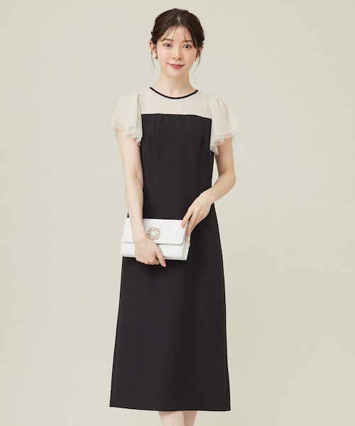 洗える】プリーツMIXレース ドレス｜エニィスィスの通販｜&mall