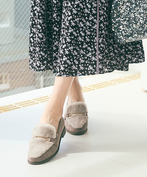 23.0cm~24.5cm】フェイクファーメタル モカシン｜エニィスィスの通販