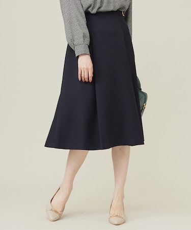 【洗える】プチベルトフレア スカート