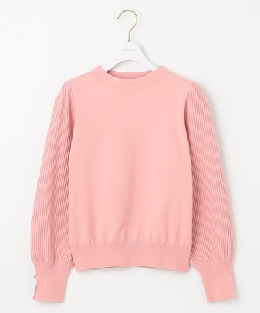 【CICA加工・選べる9色展開】スリットポイントボトルネック ニット