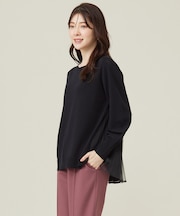 【WEB・一部店舗限定】バックチュールコンビ ニット