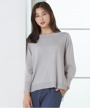 【WEB・一部店舗限定】バックチュールコンビ ニット