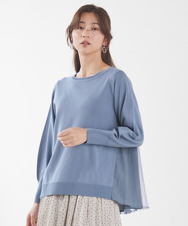 【WEB・一部店舗限定】バックチュールコンビ ニット