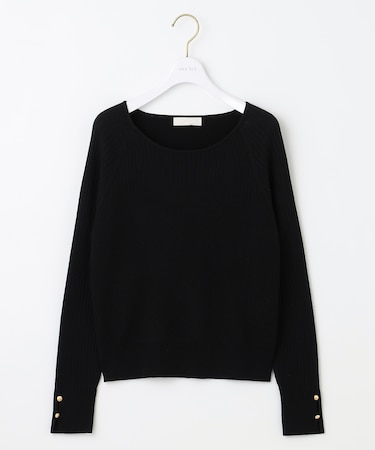 【ウールブレンドシリーズ】ベースネックリブコンビ ニット