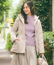 【撥水・洗える】2WAYドロストフーディミドル ダウン