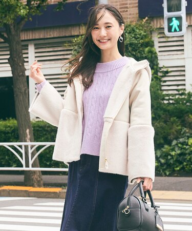 Luxuryフェイクムートン コート