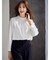 【洗える】フリルネックスタンド ブラウス