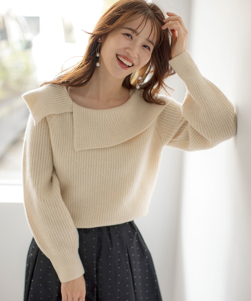 洗える】オフショル ニット｜エニィスィスの通販｜&mall（アンドモール