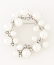 サークルパール調 ブローチ