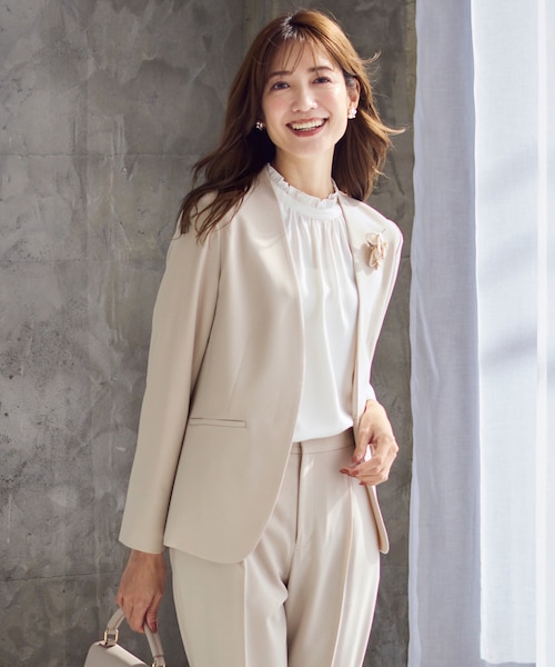 洗える】セレモニーダブルクロス カラーレス ジャケット｜エニィスィス