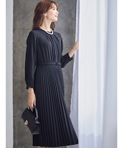 【洗える】ノーブルプリーツ ワンピース